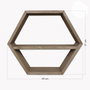 Hanah Home Raf109 Set de 6 Estantes de Pared en Madera Maciza Nogal